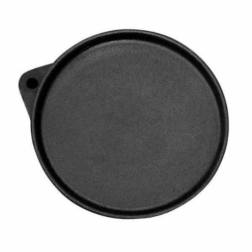 Image of Gardeco Swivelling Cast Iron Hotplate Frying Pan with Edge, 30cm Dia