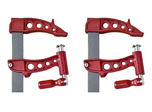 Image of Piher Maxipress R Screw Clamp, Set of 2, High Performance Clamp, 1000 kg Clamping Force, Protected Thread, Ideal for Welding, Projection 16 cm (30 cm)