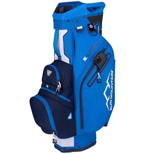 Image of 2025 Sun Mountain E-Lite 14-Way Golf Cart Bag (Navy/Blue/White)