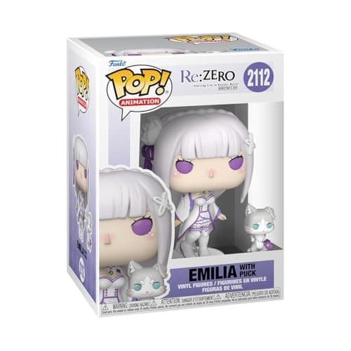 Image of Funko Pop! & Buddy: Re: ZERO - Emilia With Puck - Collectable Vinyl Figure - Gift Idea - Official Merchandise - Toys for Kids & Adults - Anime Fans - Model Figure for Collectors and Display