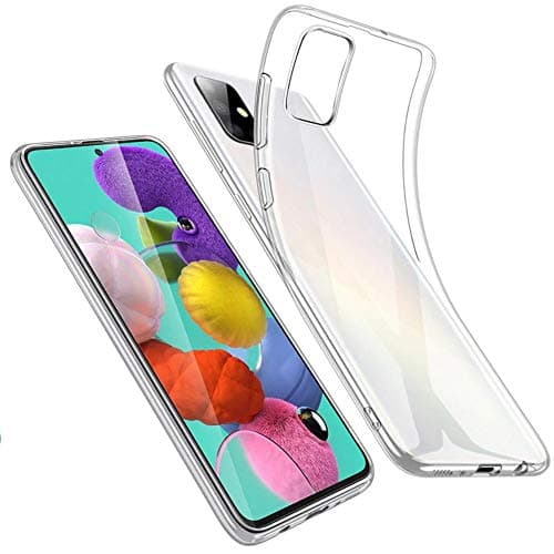 Image of AMAZE!UK Case for Samsung Galaxy A51 2020,Clear Back Rugged Silicon Protective Tpu Gel Bumper Cover Galaxy A51
