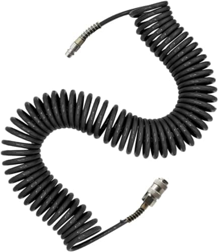 Image of Antesen Air Compressor Hose Polyurethane(PU) Flexible Air Line PVC Hose with 1/4" Europe Quick Coupler and Plug Fittings 9m Length (Style 1)
