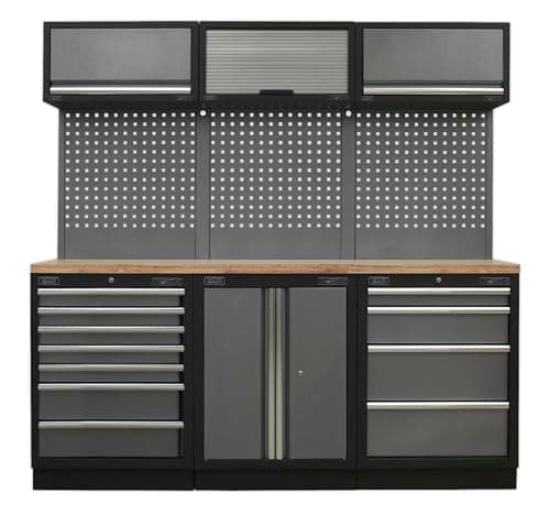 Image of Sealey APMSSTACK07W Superline Pro 2.0m Storage System - Wood Worktop
