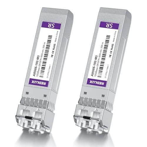 Image of 10G SFP+ SR Multimode Gbic Module, 850nm MMF, Dual LC Connector, up to 300-meter, Compatible for Cisco SFP-10G-SR, Meraki, Mikrotik S+85DLC03D, Ubiquiti, Netgear, Zyxel, Qnap, Synology, D-Link, 2 Pack