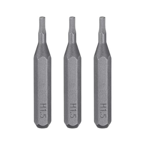 Image of sourcing map 3pcs H1.5 Hex Screwdriver Bit 5/32" Hex Shank 28mm Length S2 Steel Magnetic Hexagon Head Screw Driver Bits for Precision Repair
