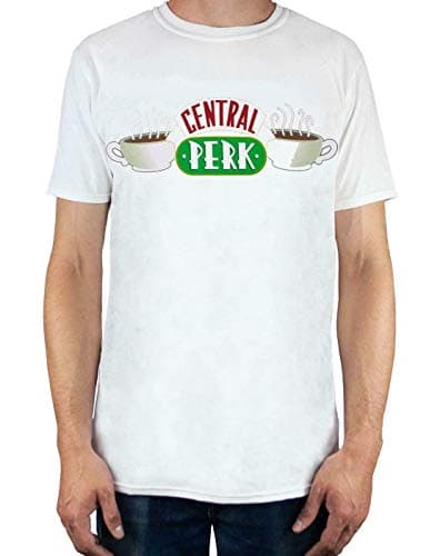Image of FRIENDS Central Perk Mens T-Shirt TV Show Sitcom Merchandise L White