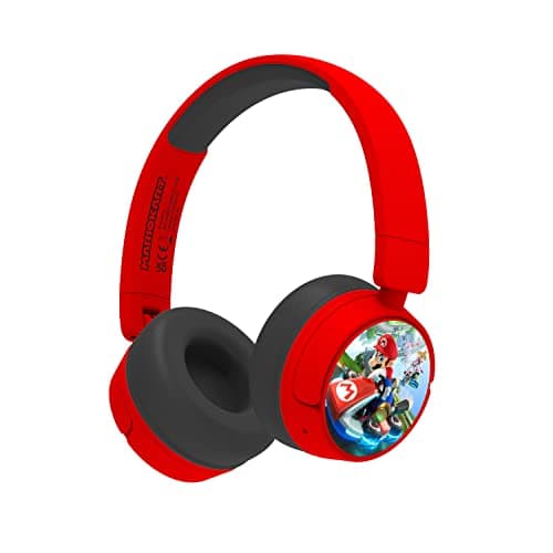 Image of OTL Technologies MK0983 Mario Kart Wireless Kids Headphones - Red