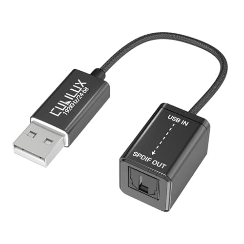 Image of Cubilux USB A to TOSLINK Optical Audio Adapter, Unidirectional USB Type A to SPDIF Digital Converter, S/PDIF Transmitter Compatible with Computer Laptop PC PS5/4 ONLY, NOT for TV Or Other Devices