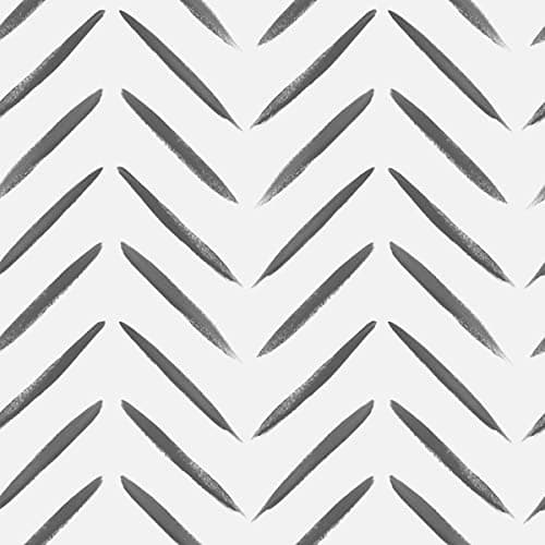 Image of Chevron Brush Marks Wallpaper Black/White Holden 13040