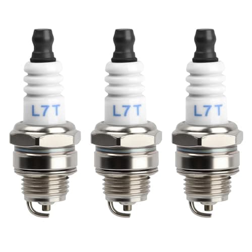Image of 3Pcs L7T Spark Plugs Replacement, Lawnmower Spark Plug for NGK BPMR7A Champion CJ8 RCJ6Y RCJ7Y Stihl & Husqvarna Chainsaw 2 Stroke Engine MS180 MS250 MS070 Husquarna 365 Trimmer L8RTF L8RTC WS8F WSR5F