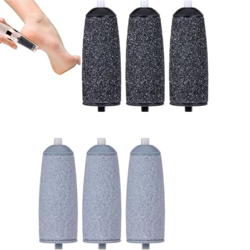 Image of 6 PCS Foot File Replacement Rollers for JML NuYou Pedi – Compatible for Flawless Pedi & Micro Pedi – Callus Remover Roller Heads for Smooth Feet – Easy-to-Use Pedicure Refill Heads (Normal Grit)