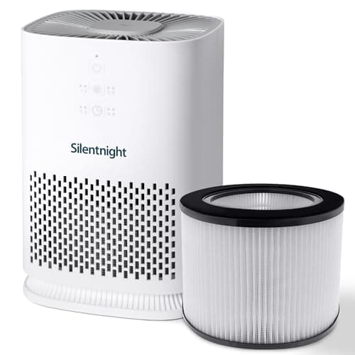 Image of Silentnight Airmax 800 Air Purifier with Replacement Filter - Ultra Quiet Air Purifier for Home Bedroom with 2 Stage H13 HEPA Filter Removing 99.9% of Particles - 4 Speed Settings, Built In Timer