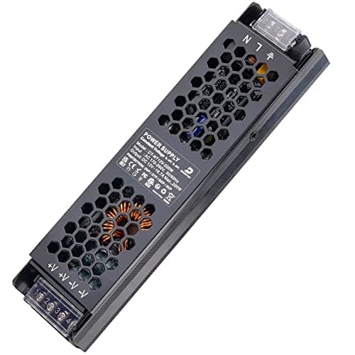 Image of DUSKTEC LED Driver 12V 200W LED Power Supply 16.7A, AC 240V to DC 12 Volt Transformer, Constant Voltage Adapter for Strip Light Cabinet Lights G4 MR11 MR16 Display