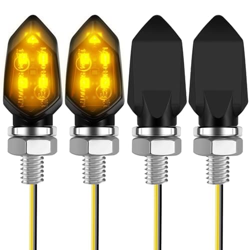 Image of URAQT Motorcycle Led Turn Signal Light, 4 PCS Universal Watertight Motorbike Turning Indicators, 12V Turn Signals Blinker, Daytime Running Lights Brake Lights for Motorcycle Scooter