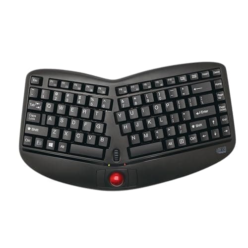 Image of Adesso Tru-Form Media 3150 Ergonomic Keyboard | Trackball keyboard