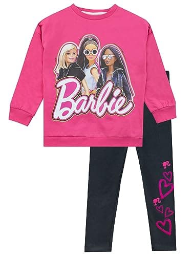 Image of Barbie Sweatshirt And Leggings Set | Co Ord Set | Girls' Outfits & Clothing Sets | 6-7 Years | Official Merchandise