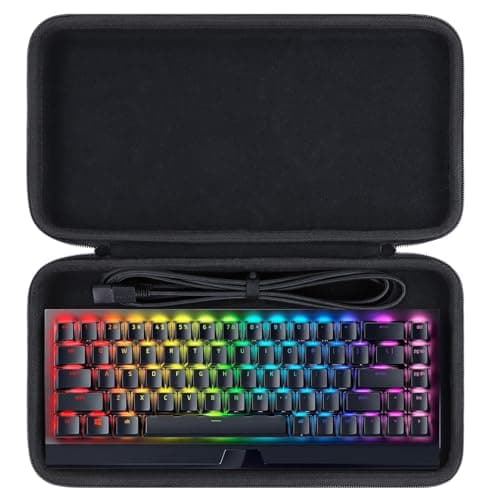 Image of Lebakort Hard Case Compatible with Razer Huntsman/Huntsman V3 Pro mini/Blackwidow V3 mini/Aula WIN60 HE/Snpurdiri 60% Mechanical Gaming Keyboard 61 Keys (Black)