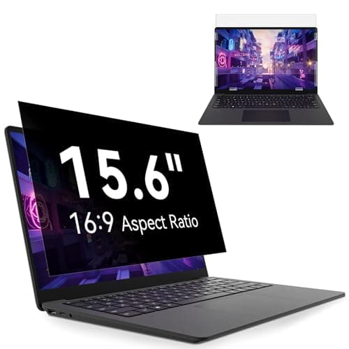 Image of Laptop Privacy Screen 15.6 Inch 16:9 Aspect, Removable Anti Blue Light Glare Filter, Anti-Scratch Shield for HP/Lenovo/Dell/Acer/Asus/ThinkPad
