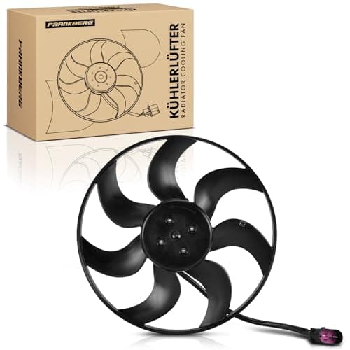 Image of Frankberg Radiator Fan Engine Thermal Fan 4-Pin Compatible with A3 8V1 8VK 1.4L 2013-2017 Golf VI 5K1 1.6L 2009-2012 Polo 6C1 6R1 1.0L-1.6L 2009-2017 Replace# 6R0959455D