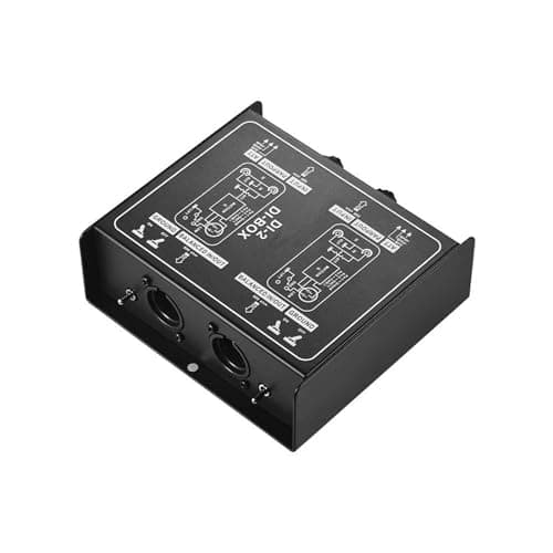 Image of Passive DI Box Direct Injection Box Low Noise Guitar Bass DI TRS 2 Channel Converter DJ Equipment Mixer