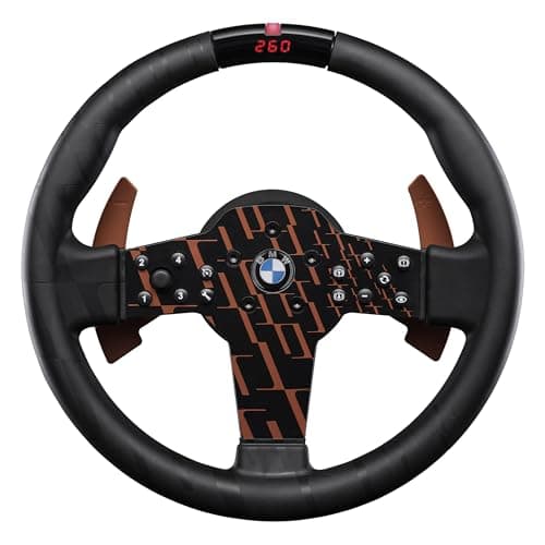 Image of FANATEC Sim Racing CSL Steering Wheel BMW – Rubberised Grip, LED Display, RevStripe, Metal Shifter Paddles – PC, PS5, PS4