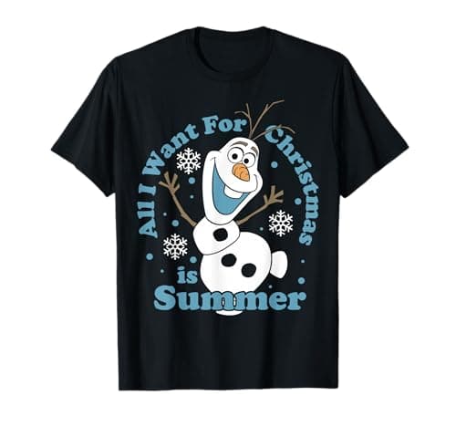 Image of Disney Frozen Olaf All I Want For Christmas Is Summer T-Shirt