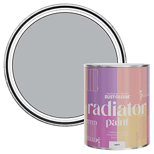 Image of Rust-Oleum Grey Radiator Paint in Matt Finish - Monaco Mist 750ml