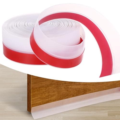 Image of GWHOLE 35MM Silicone Seal Door Strip,8M/26FT Clear Sealing Strip Draught Excluder Tape Transparent Weather Stripping for Glass Shower Doors Window Windproof Dust-Proof Soundproof
