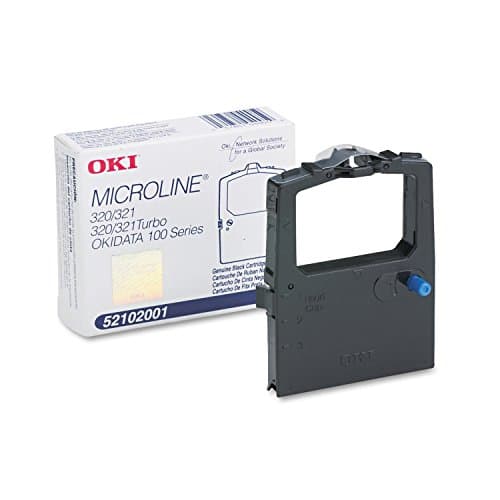 Image of OKI Black Ribbon Cartridge Printer Ribbon – Tape Dot-Matrix Printers (Microline 186 Parallel (120 V, USB) Microline 186 Parallel (Black) Microline 186 Serial (120 V, USB), Black)