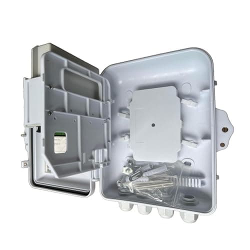 Image of 12-port Ftth Fiber Optic Distribution Box Having 180° Rotatable Flap – Abs Desktop Patch Panel for Fusion Branching Cable Management – Sc/upc or Lc Connector Compatible (260 x 225 x 85 mm)(12-core LC)