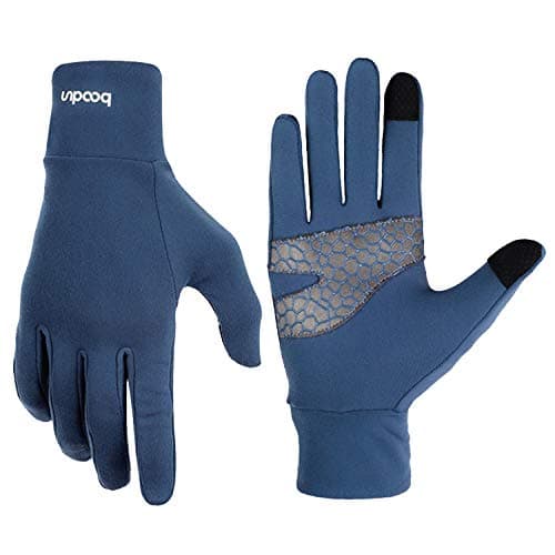 Image of Eroilor Light Sports Gloves Running Gloves WARM UP Running Gloves Unisex Slim Sports Gloves Jogging Gloves for Women and Men with Touchscreen Function and Anti-slip Function - Blue - S/M