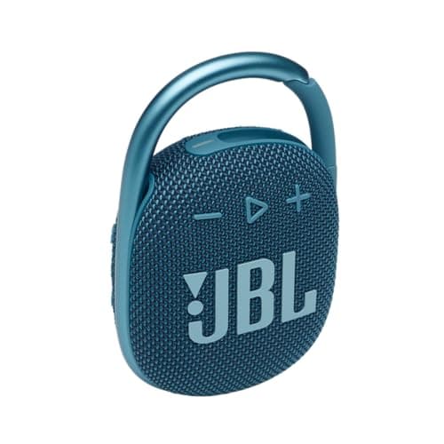 Image of JBL Clip 4 Bluetooth Portable Speaker with Integrated Carabiner, Waterproof and Dustproof, Blue