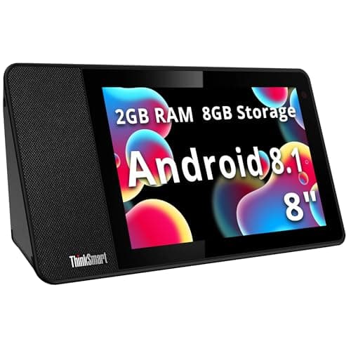 Image of Lenovo ThinkSmart View Tablet for Microsoft Teams, 8" HD IPS Touchscreen Display, Qualcomm Snapdragon 624 Processor, 2GB LPDDR3, 8GB eMMC, 5MP Camera, Wi-Fi 5, Android, Business Black