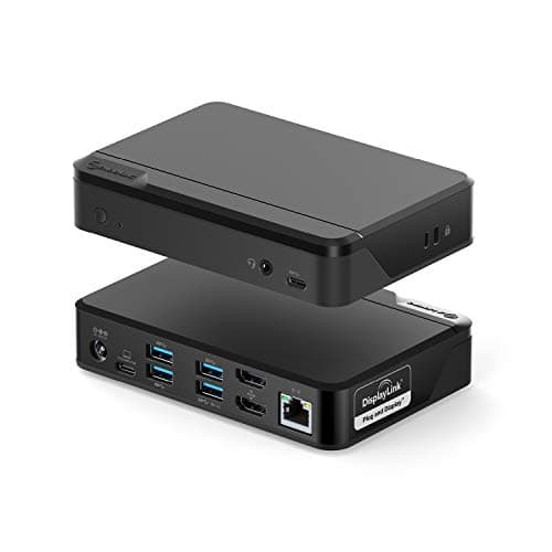 Image of ALOGIC Universal Twin HD Docking Station, USB-C & USB-A Compatible - Dual Display 1080p@60Hz, 2x HDMI, 1 x USB-C 3.1(5G), 4 x USB-A 3.0(5G), 1 x Audio, 1 x Gigabit Ethernet Lock slot– DUTHD
