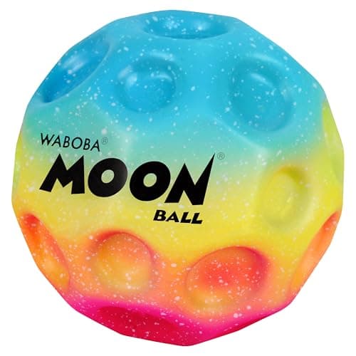 Image of Waboba The Original Moon Ball - Hyper Bouncy Ball - All Ages Extreme Bounce and Fun - Perfect for Active Play and Outdoor Games - Rainbow