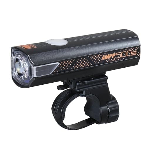Image of CatEye AMPP 500S Limited Edition Front Bike Light - 500 Lumen USB Rechargeable LED, Waterproof, Cycling Safety Light – Colour Edition Orange