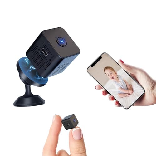 Image of Kazoeju Mini Spy Camera Hidden Camera Wireless WiFi 1080p HD Nanny Cam with Night Vision & Motion Detection, Small Outdoor/Indoor Security Camera for Home Office Baby Pet Car Monitoring