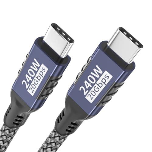 Image of USB C To USB C Cable,1.5m 240W/20Gbps USB C 3.2 Gen2x2 Data Cable PD 3.1 5K@60hz/4K@144hz Video Transmission USB Type-C Cable For iphone 17/16/15,Samsung,Macbook,ipad Pro,Laptop,Tablet,SSD,Monitor