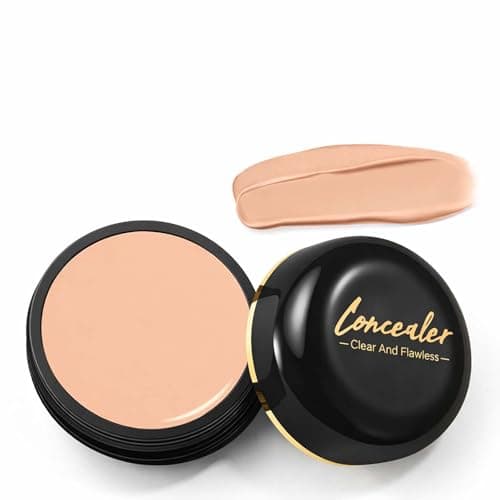 Image of Natural Skin Tone Full Coverage Cream Concealer For Mature Skin & Under Eye - Lightweight, Waterproof, Sweatproof Formula Conceals Dark Circles, Blemishes & Imperfections