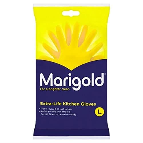 Image of MARIGOLD Women's MARIGOLD Extra Life Kitchen Gloves Large Case of 6, Yellow, L Pack 6 UK