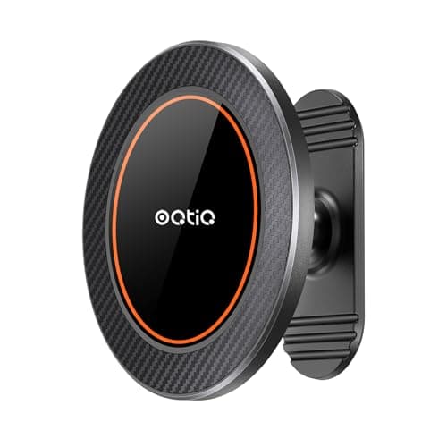 Image of OQTIQ for MagSafe Car Mount – 17 N54 Magnets, 360° Rotation Magnetic Phone Holder for Dashboard, Compact & Space-Saving, Compatible with iPhone 17/16/15/14/13/12