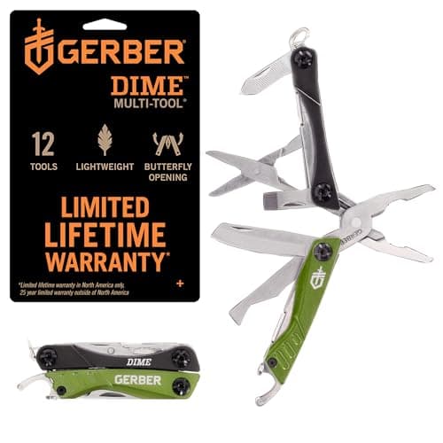 Image of Gerber 1027828 Dime Mini Multi Tool - Green, 13.97 cm*15.24 cm*1.52 cm
