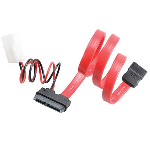 Image of Akasa 40cm SATA Cable for Slimline Opticals | SATA Data & SATA Power Cable Converter | 400mm | AK-CB050-40