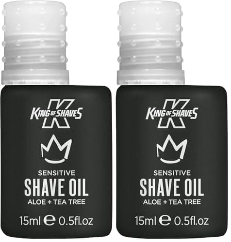 Image of King Of Shaves Sensitive Shaving Oil For Men, For A Close and Comfortable Shave, Suitable for All Skin Types, Shave Oil For Men 15ml (Pack of 2)