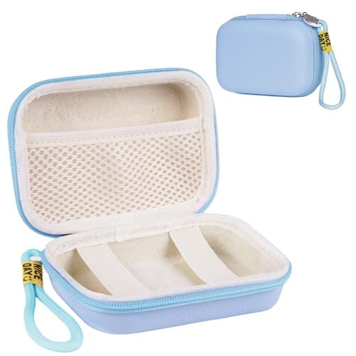 Image of Ainiv Digital Camera Case, Small Camera Case, Compact Camera Pouch for Sony, Casio, Canon, Panasonic, Travel Cameras Storage Holder for Accessories SD Card (Blue)