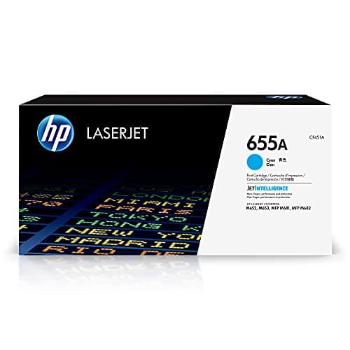 Image of HP CF451A 655A Original LaserJet Toner Cartridge, Cyan, Single Pack