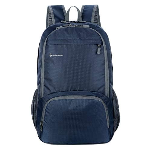 Image of FLAMEHORSE 30L Backpack Foldable Waterproof Backpack High Capacity Ultralight Rucksack Sturdy Durable Daypack for Hiking Daypack Packable Camping Travel Outdoor Sport Knapsack for Men Women dark blue