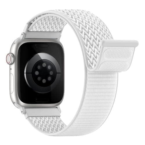 Image of Nylon Sport Loop Straps for Apple Watch Strap 44mm 40mm 49mm 46mm 45mm 42mm 41mm 38mm Men Women,Soft Breathable Fabric Waterproof Bands for Apple Watch Band Series 11 10 9 8 7 6 5 4 Ultra/3/2 SE/3/2