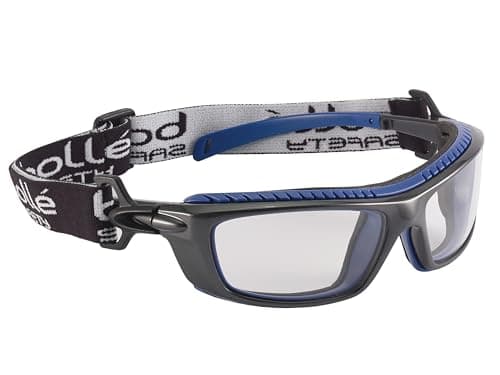 Image of Bollé BAXPSI Platinum KN Safety Spectacles Baxter Clear, Black/Blue, ONE-SIZE