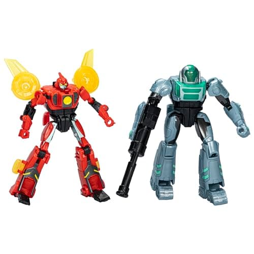 Image of Transformers EarthSpark Cyber-Combiner, Figurines Terran Twitch et Robby Malto, Jouets pour Enfants 6 Ans et Plus, Figurines d'Action Transformables, pour Garçons et Filles
